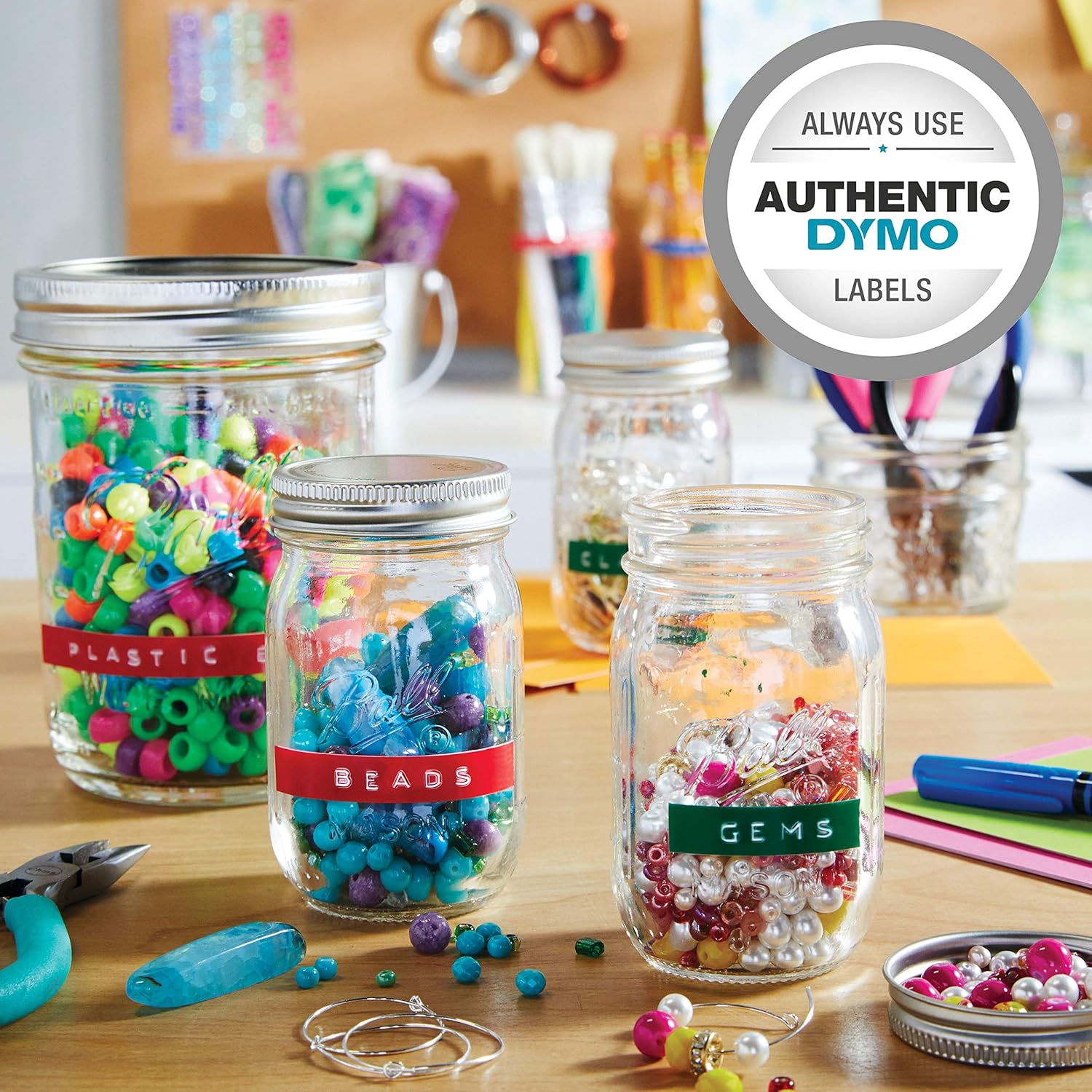 DYMO Embossing Label Maker with 3 DYMO Label Tapes Organizer Xpress Pro Starter Kit Ergonomic Design For Home DIY & Crafting - Image 2